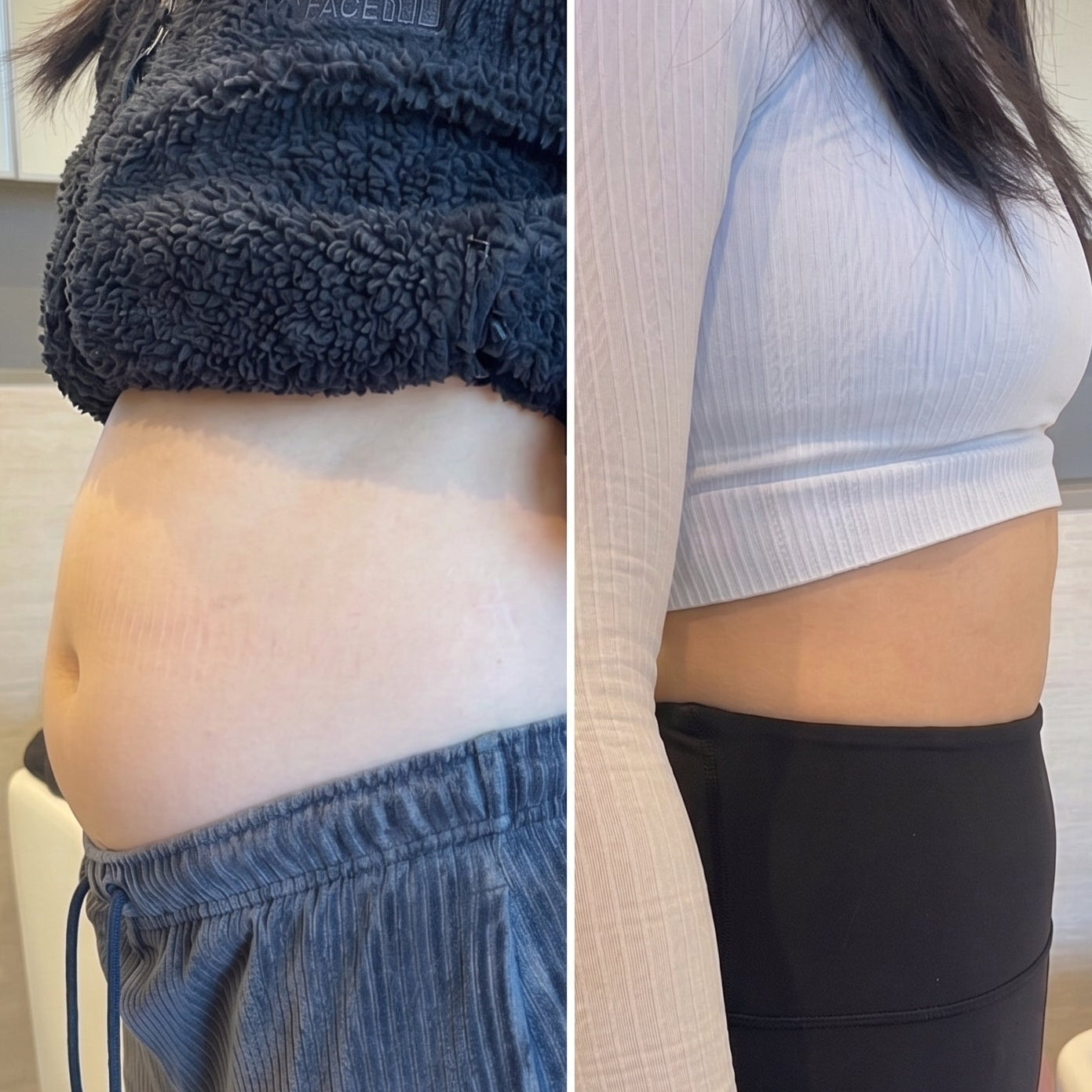 Applying warming oil to the lower belly before sleep